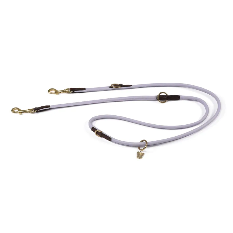 Shires Digby and Fox Rolled Leather Training Lead - Lilac